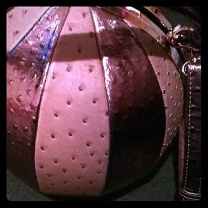 Unique Basketball Ostrich Skin Purse